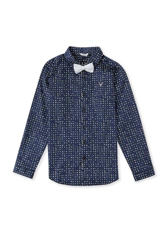 Image of Allen Solly Boys' All-Over Print Shirt | Bow Tie Detail | Regular Fit | Wedding & Festive