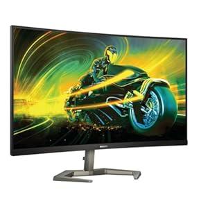 PHILIPS Evnia 32M1C5200W – 32 Inch FHD Curved Gaming Monitor, 240Hz, 0.5ms, VA, Low Input Lag, Height Adjust, Smart Image (1920 x 1080, 300 cd/m², HDMI 2.0 / DisplayPort 1.4)
