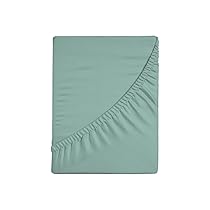 Zer0bed, Lenzuolo Sotto con Angoli Singolo Tinta Unita 100% Cotone ANGOLO MAXI 30CM, 1 Piazza, Cloud, 90×200