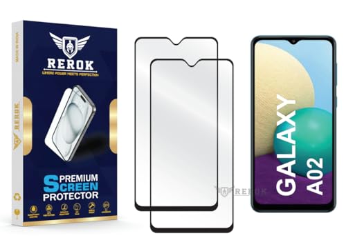 Image of Gorilla Tempered Glass Screen Protector Compatible with Samsung Galaxy A02 [Pack of 2] | Edge-to-Edge, Bubble-Free, Case Friendly, Easy Installation Kit