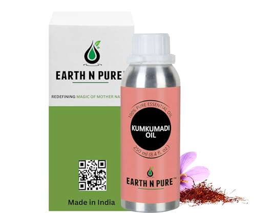 Image of Earth N Pure Kumkumadi Tailam Face Oil Enriched with Saffron and 24 Powerful Herbs, Natural & Therapeutic Grade 250 ml