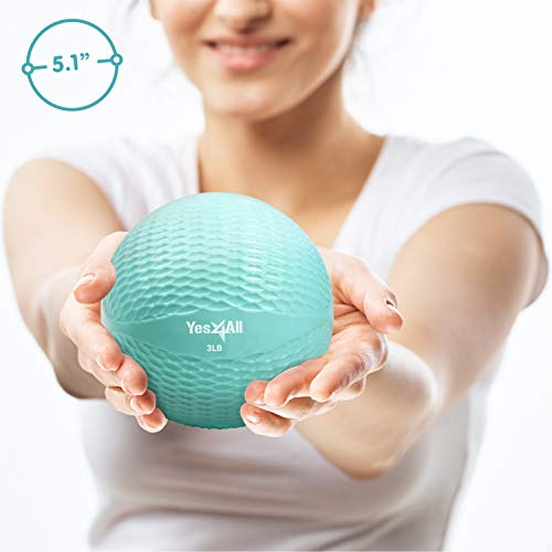 Image of Yes4All Weighted Toning Balls for Exercise, Soft Medicine Balls for Exercise, Pilates, Yoga, Balance, Flexibility, 2-10lbs