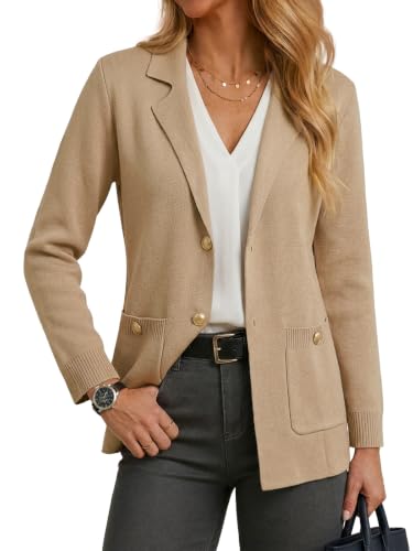 Image of Cicy Bell Womens Sweater Blazers Business Casual Long Sleeve Work Cardigan