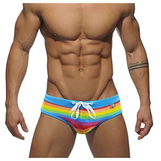 SEAUR Slip de Bain Homme Sexy Push up Short de Surf avec Rembourrage Amovible Confortable Bikini Taille Basse Plage Natation - Style L - L