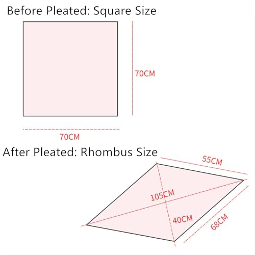 Yizelli Pleated Rhombus Neckerchief for Women Girls Fashion Polyester Head Scarf4