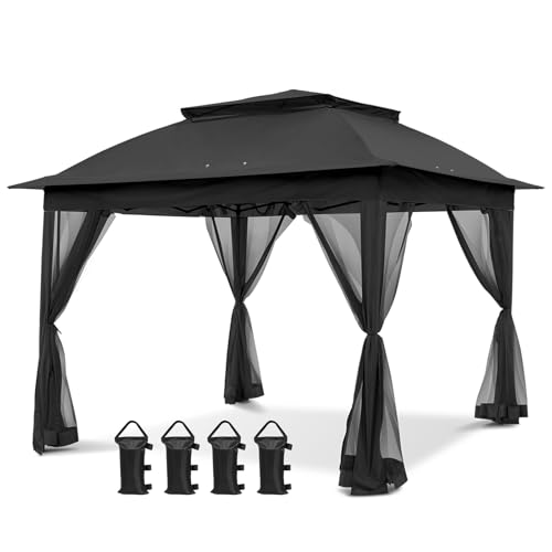 COOS BAY 11x11 Pop Up Gazebo with Mesh Netting, Instant