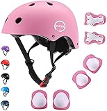 Jifar Skateboard Bike Helmet CPSC Certified with Knee Pads Elbow Pads Wrist Guards,Adjustable Helmet...