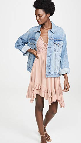 Free People Women's Adella Slip Dress, Rose, Pink, XS