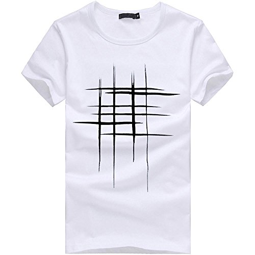 VENMO Camisetas Hombre Manga Corta Camisetas Hombre Originales Divertidas Camisas de Hombre Manga Corta algodón de Estampadas (Blanco, m)