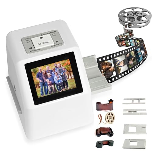 USB/Sd Digital Film Converter - 2.4” Lcd Screen, 22mp High Resolution Film Slide Scanner, Converts Films, Slides, Negatives to Jpeg