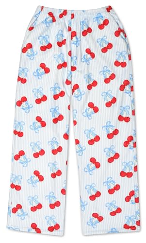 Image of iscream Big Girls Silky Soft Plush Fleece Pants - Pretty in Print Collection