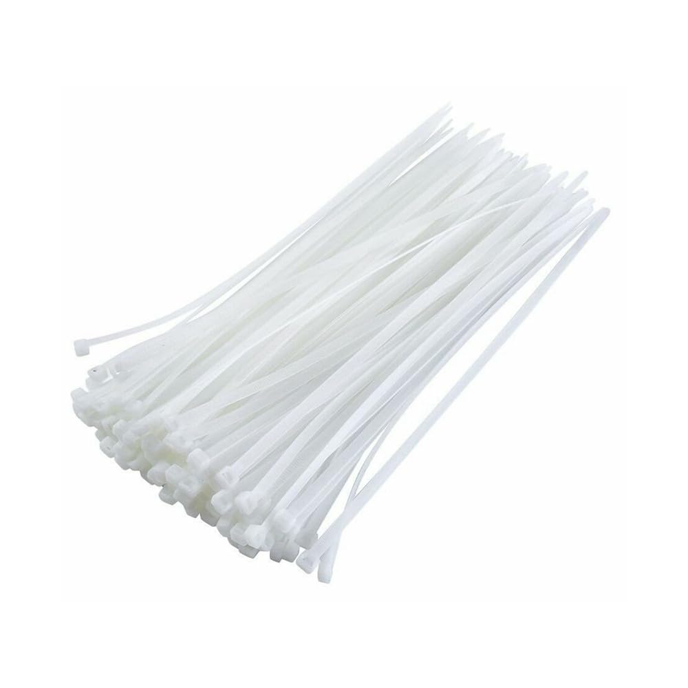 100 Attaches Câbles Nylon 200 Mm Avec Embases Et Vis - Serre-Câbles Autobloquants Pour Organisation