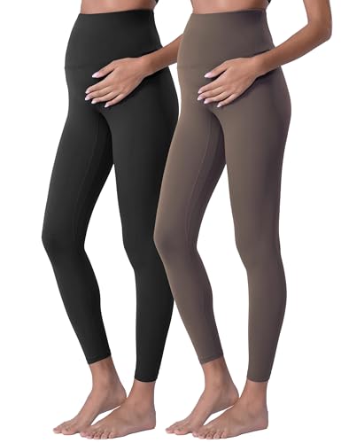 Image of POSHDIVAH Women's Maternity Leggings Over The Belly Pregnancy Yoga Pants Active Wear Workout Leggings