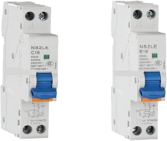 NB2LE Curve B C Type A AC 1P+N Residual Current Operated Leakage Protection Switch Circuit Breaker RCBO 30MA 10A 16A 20A(Curve C-A,40A)
