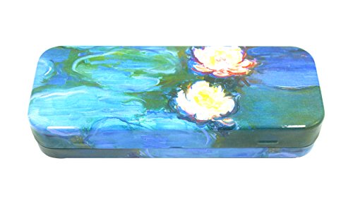 DAHO Mega Tin Pencil/Storage Box with World Famous Arts for Office Home Makeup Accessories Storage (Les Nymphas)