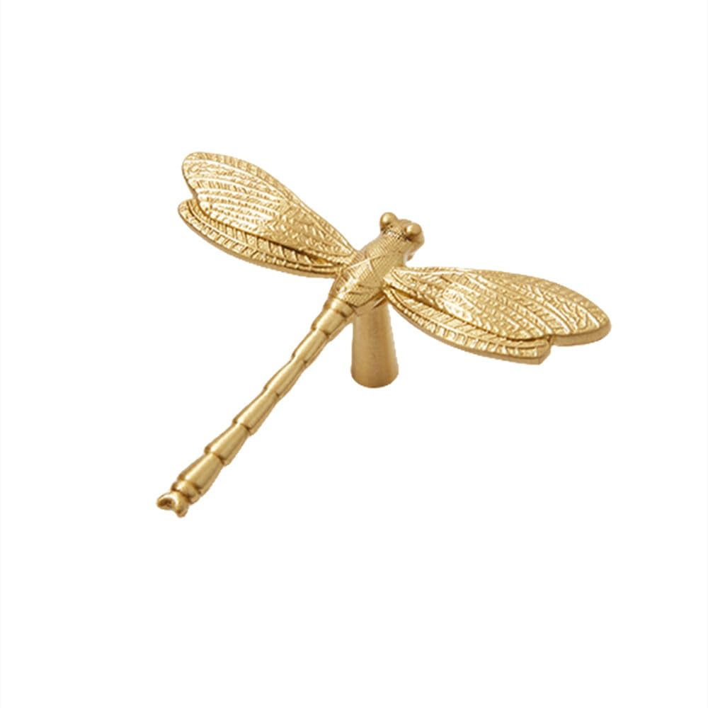 Poignée de meuble en laiton abeille et plume pour commode enfant et tiroir pastoral