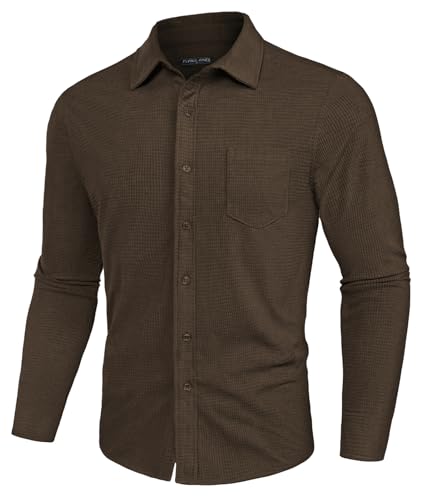 PJ PAUL JONES Herren Langarm Hemd mit Taschen Cord Hemdjacke Button Down...