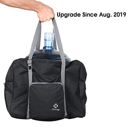 For Spirit Airlines Foldable Travel Duffel Bag Tote Carry on Luggage Sport Gym Duffle for Men and Women (Pure Black)