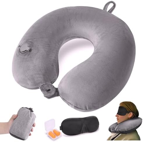 Aeroplane Inflatable Neck Pillow, Travel Pillow, Compact Neck Pil...