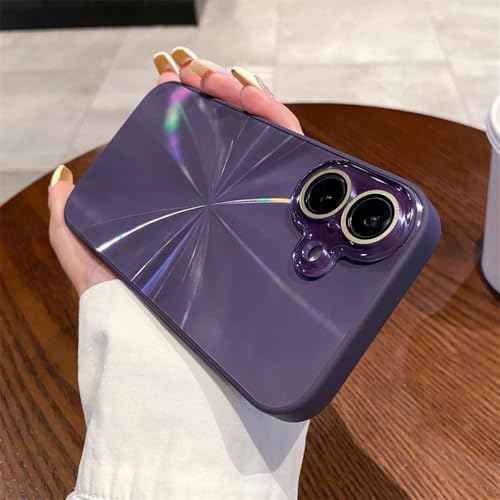 Coque iPhone 16 et 15 Pro Max antichoc rigide violet foncé motif CD