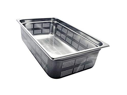 TEGLIA BACINELLA GASTRONORM INOX FORATA 1/1 mm. h 150 capacità lt. 22,5
