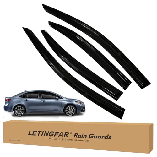 Tape-on Rain Guards for 2020-2024 Corolla Sedan, for 2020-2024 Toyota Corolla Accessories，Side Vent Visors Shades Window Deflectors for Toyota Corolla