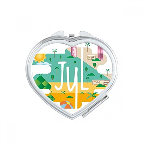 Miroir de poche Avril maquillage compact mignon portable - 2