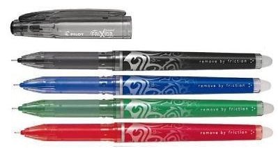 Pilot FriXion Point 4x4 Profi Set – 4 Radierbare Tintenroller + 12 Minen In Blau, Schwarz, Rot, Grün