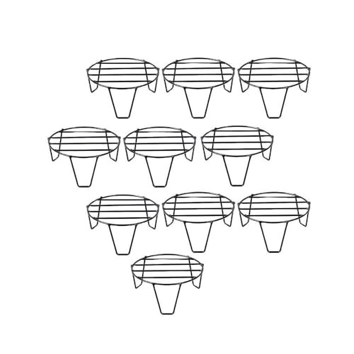 Image of Black Color Strong Legs Metal Round Stands for Plant Pot Flower Pot Round Stand for Planter Stand Long Plant Stand and Round Stand(Set of 10 Stands)