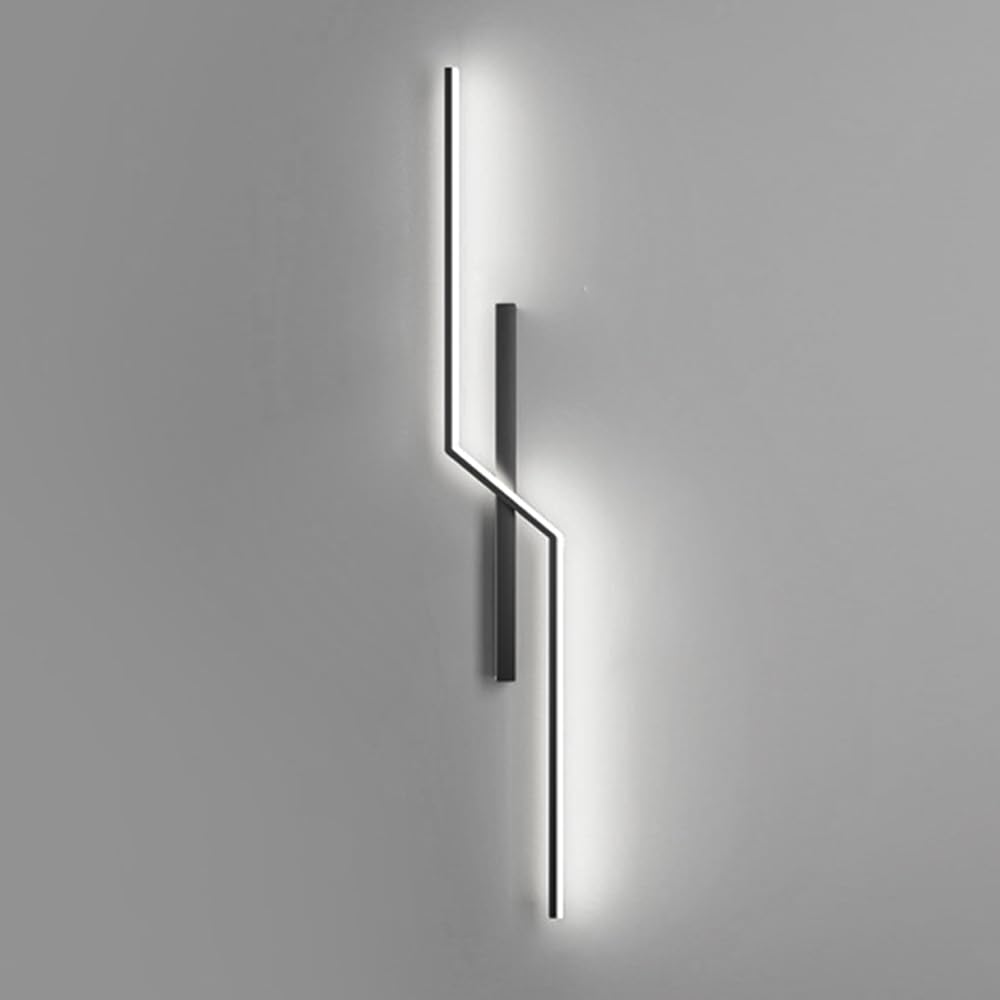 Moderno Applique da Parete a LED, Lampada da Parete lineare in Metallo, apparecchi di Illuminazione da Parete per Interni a 3 Colori, Lampada da Parete a Striscia Lunga per Soggiorno, Portico