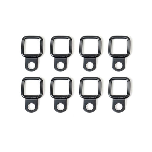 Lot de 8 anneaux d'arrimage en D - Pour remorque, charge maximale : 200 kg - Accessoires de remorque en acier inoxydable pour sécuriser le chargement de camion, bateau, voiture, kayak