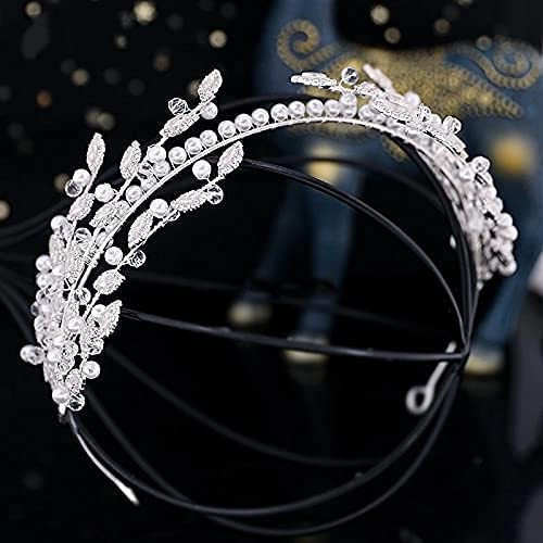 Tiara de boda ligera que no daña el pelo con cristales brillantes 4