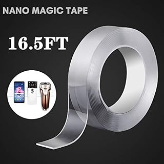 Double Sided Tape Heavy Duty Traceless Removable Washable Nano Gel Grip Tape, Clear