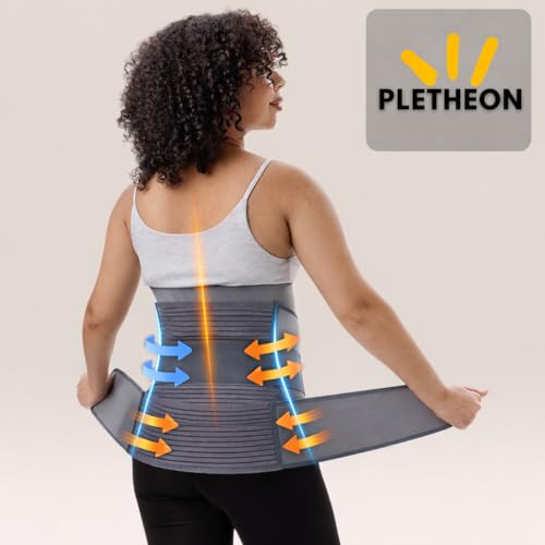 Image of PLETHEON 3 In 1 Postpartum Belly Band Post Pregnancy Abdominal Belt For Women After Birth Belly /Waist /Pelvis Wrap Postnatal Shapewear, (Fit from 30 Inch to 46 Inches of waist) (Gray)