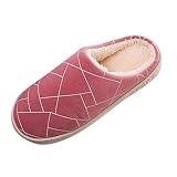 Dasongff Hausschuhe Damen Plüsch Pantoffeln Pantoletten Mit Fussbett Weich Breite FüßE House Slippers Women Warme Pantoffeln Unisex Flip Flop Cozy Slides Schlappen Paar Lammfell Hausschuhe Damen