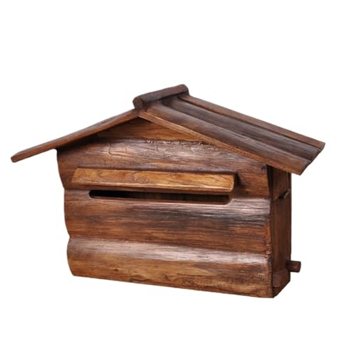 Buzón de Madera Vintage para Pared, Decorativo para Exteriores, Ideal para el...