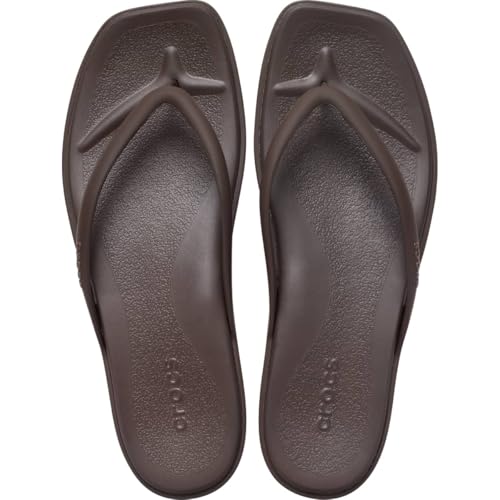 Image of Crocs Women's Miami Flip Flops | Square Toe Flat | 360 Degree Comfort | Croslite Foam Footbed