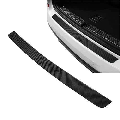 SHITONGSHANGMAO Fibre Carbone Bandes Protection Coffre Autocollant pour Renault Kangoo 2016 2017 2018, Protection de Pare-Chocs de Coffre Anti-Rayures