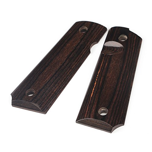 Cool Hand 1911 Full Size High Polished Dymond Wood Grips, Free Screws Included, Mag Release, Ambi Safety Cut, Brand, Mahogany, H1-S-M #TOP3