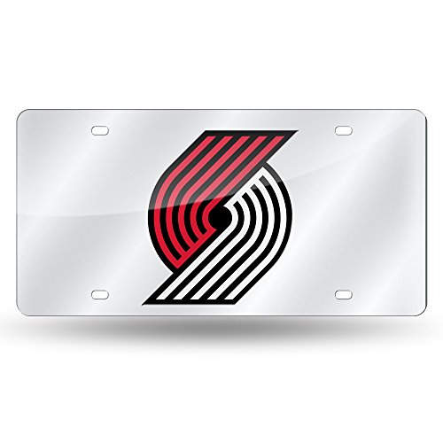 Rico Industries NBA Portland Trail Blazers Laser Inlaid Metal License Plate Tag