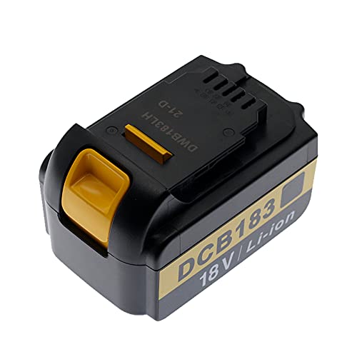VKMAPIP Batería de repuesto DCB204 de 5.0 Ah compatible con Dewalt 20 V Max XR DCB204 DCB206 DCB205-2 DCB200-2 DCB180 DCB181 DCD985B DCB200 DCD740 DCD785 DCD985B Serie D/DCF Cover