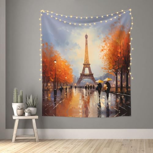 Tour Eiffel décoration murale salon grande tapisserie suspendre BROLEO