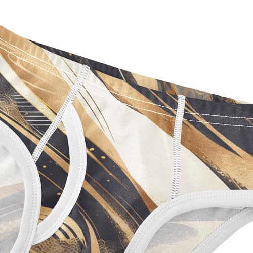 KLL Gold Pattern and Black Baby Boys Soft Boxer Briefs Breathable Undies4