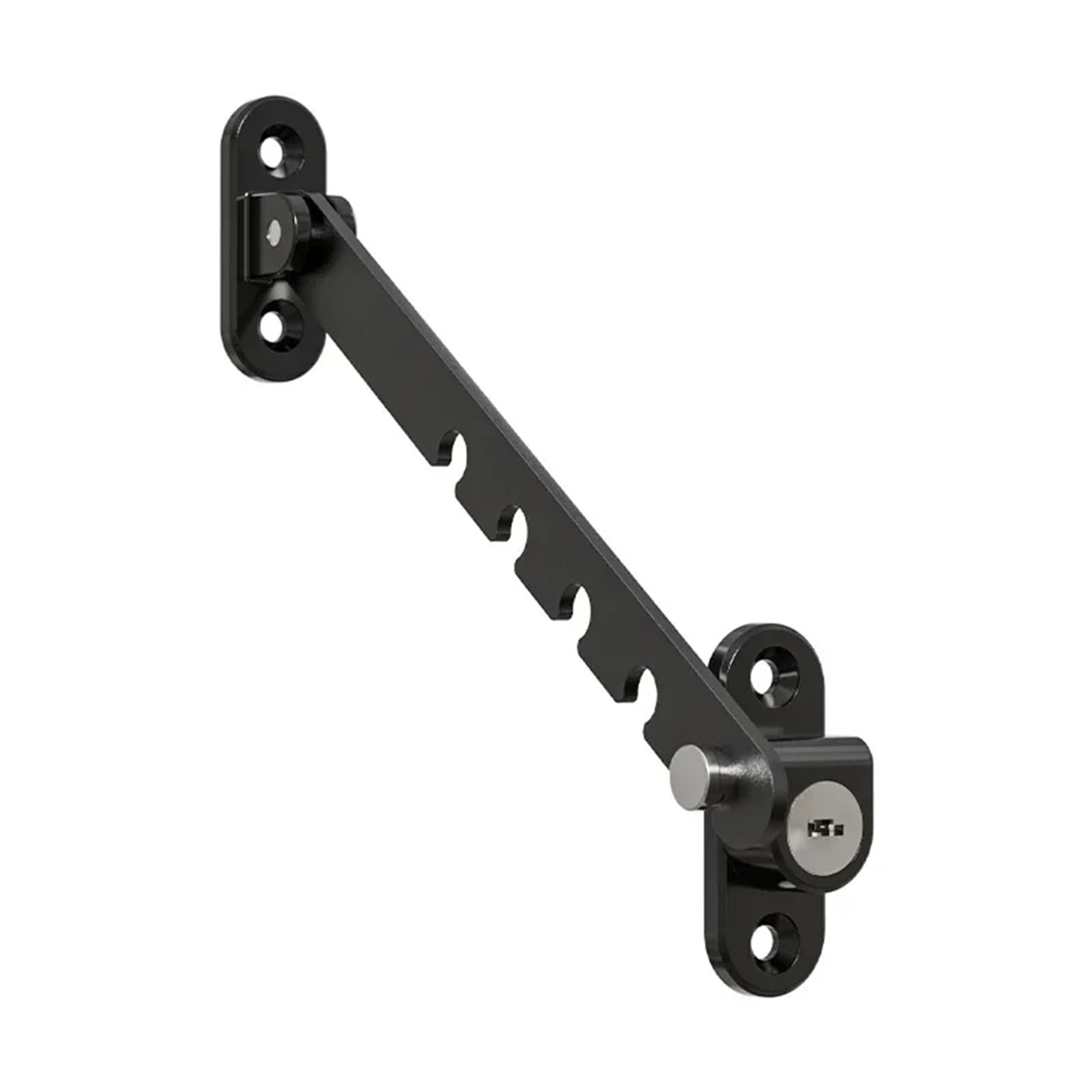 Window Hinges, Window Restrictor Adjustable Windowlock Stopper Falling Prevention Lock Limiter Care(Black)