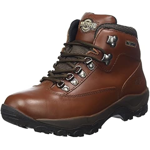 Northwest Territory Women's Peak Leather Waterproof Walking Hiking Trekking Boot, Brown, 7 Cover