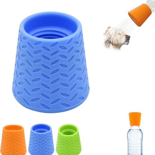 ペットボトル シャワー ペットボトル シャワー キャップ ペットボトル用キャップ アウトドア キャンプ ハイキング 犬の散歩に おしっこ洗浄 植物 散水 じょうろ (青)