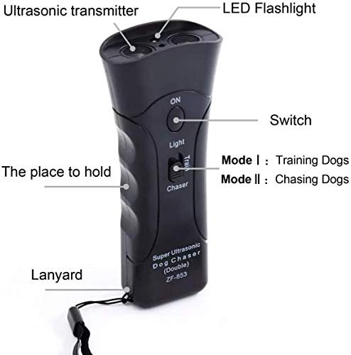 Repelente ultrassônico para cães da Alfaw, anti-latido eletrônico, anti-latido, portátil 3 em 1, tre