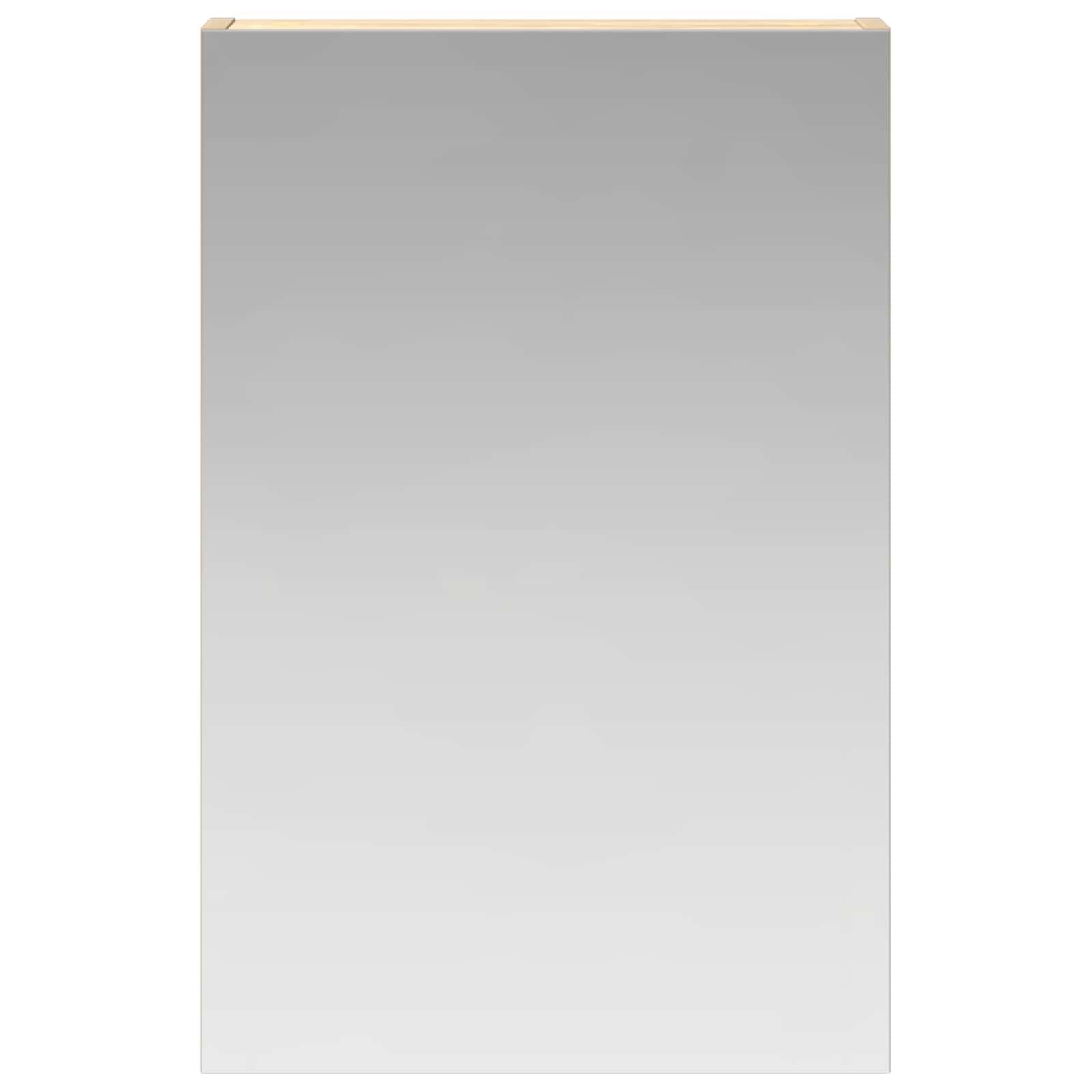 Armadietto da bagno a specchio in rovere Sonoma, 40 x 10,5 x 60,5 cm, da appendere alla parete, con specchio bidirezionale, 2 ripiani, porta, spazio per lavandino, bagno, WC degli ospiti
