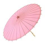 Weddingstar Paper Parasol with Bamboo Boning - Pastel Pink