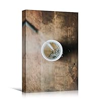 Canvas Wall Art Coffee Cup Coffee Drinks Farmhouse/Country Kitchen Multicolor Photography Urban - 12x18 inches
